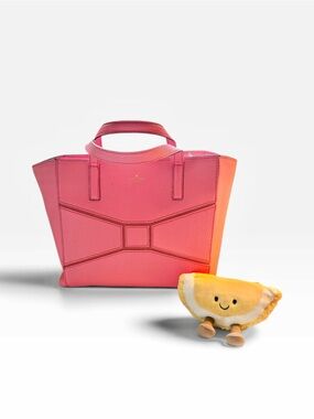 Kate Spade Small Francisca Bridge Place Tote Flamingo Pink Leather NWT